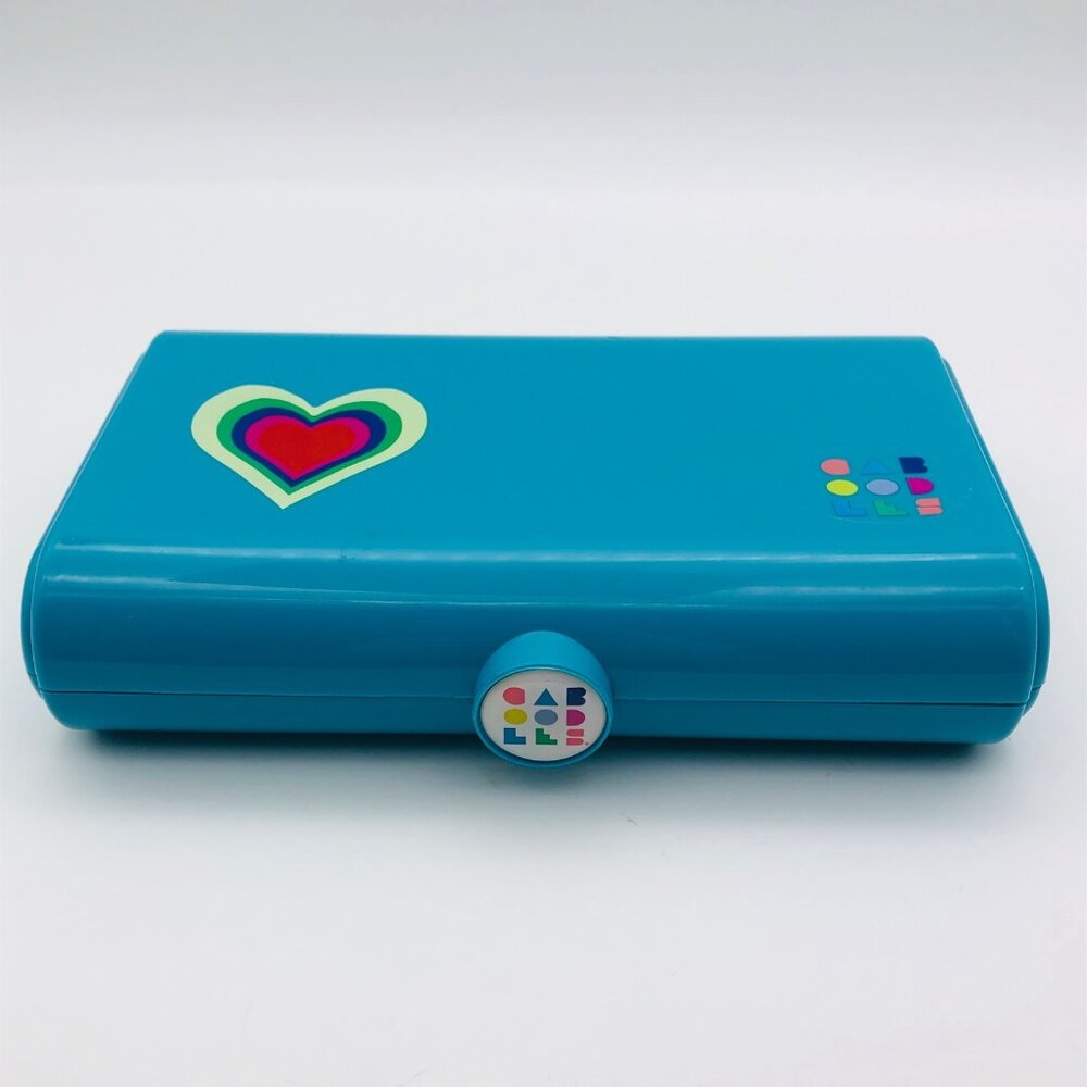 Caboodle Take It Touch Up Tote Makeup Organizer Turquoise with Hearts